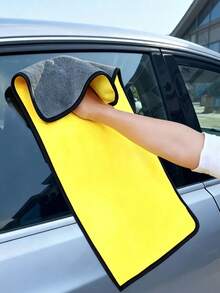 Soft Microfiber Car Washing Towel Coral Fleece Double-Sided Thickened Car Towel Lint Free Car Wash TowelAbsorbent Glass Cleaning Towel Automotive Cleaning Drying Cloth Car Care Detailing Towel Used For Cleaning Car Windshield Car Window Car Center Console Steering Wheel Trunk Stove Pot Bowl Faucet Kitchen Bathroom And Furniture Pet Towel Multi Functional Towel Thick Washable Kitchen Rag - Multicolor - View 2