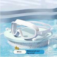 1pc,Large Frame Swimming Goggles With High-Definition Waterproof And Anti-Fog Functions, Suitable For Both Men And Women. They Are Eye Protectors, Swimming Goggles, Professional Adult High-Definition Nearsighted Swimming Goggles, Swimming Eye Protectors, Beach Essentials, With Waterproof And Anti-Fog Protection Earplugs, Pool Accessories
