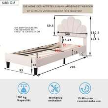 Kids Bed Frames, Headboards & Footboards - Beige + Padded + 90cm*200cm - View 7