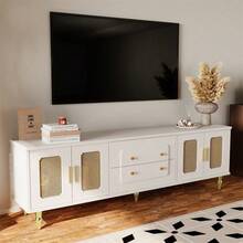 Television Stands & Entertainment Centers - Vit + Spånskiva + 180-190 cm - Visa 4