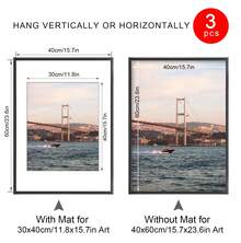 Framvio 3pcs 30x40 40x60cm 50x70cm Poster Frames Black Picture Frame Aluminum For Photo 40x50 A4 Thin Metal Frames With Plexiglass Mat Wall Mount Table Home Wall Decor Christmas Valentine's Day Gift