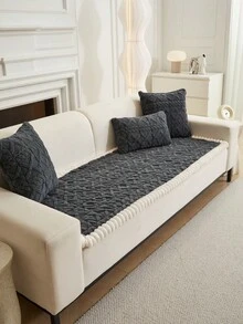 1pc Bohemian Style Thick Quilted Sofa Cover, Plush Anti-Scratch Sofa Pad, Dirt-Resistant & Non-Slip, Machine/Hand Washable, Fits Single/Double/Three/Four Seater Sofa, Home Decor