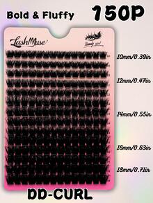 392PCS 0.39-0.71inch Mixed Size D-Curl Design 200D Russian Curl False Eyelashes | Natural Soft Fluffy Cluster Fake Lashes | Wispy Smoke Effect DIY Lashes | Lash Clusters, Eyelash Clusters, Individual Eyelashes, Fake Lashes | Beauty & Health, Personal Care, Festive Glam Beauty | Includes Lash Glue, Lash Tweezers, And Lash Brush | Perfect For Daily Wear, Party, Cosplay, Night Out, Thanksgiving, Christmas, Halloween Makeup & More - 黑色 - 查看 5