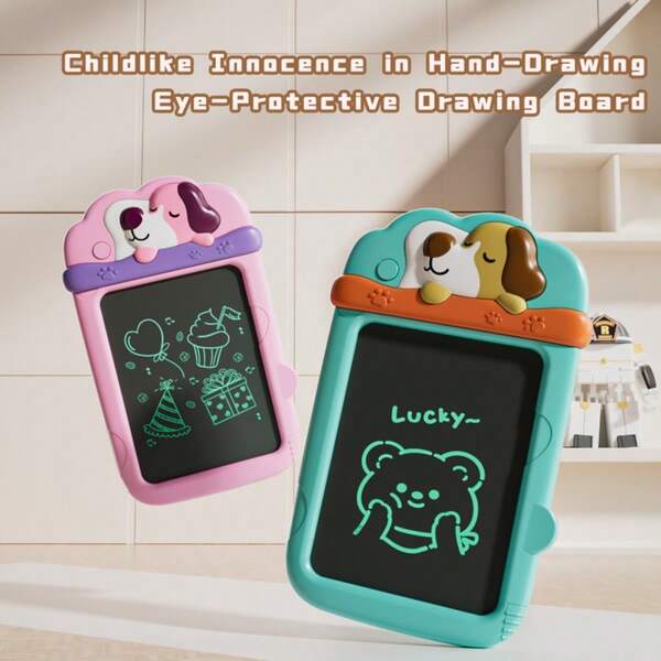 Puppy Doodle Board - Kids Writing Tablet Toy - Puppy LCD Drawing Board, Toddler Painting Board With One-Click Erase Function, Suitable For Christmas, Birthday, Educational Learning Gifts, For Boys And Girls 3+ Years Old