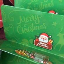 10 口袋圣诞老人美元钞票夹 - 流苏可折叠设计，红色/蓝色/绿色，适合圣诞节、冬季仙境假期、新年派对和创意礼物 - 彩色 - 查看 8