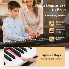 88-Key Piano Keyboard Foldable Full Size Semi Weighted Electronic Keyboard - Xem 3