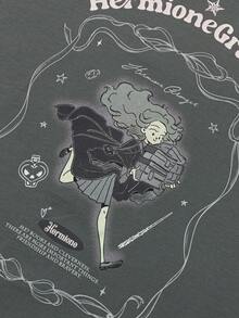 Balabala Girls'  Long - Sleeve T - Shirt Comfortable Cotton Blend T-Shirt - Gray Tone - View 7