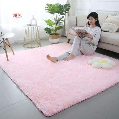 Alfombra de felpa, moderna, suave, agradable para la piel, fácil de limpiar, se puede utilizar en dormitorios y salas de estar para hacer que su hogar sea más hermoso.