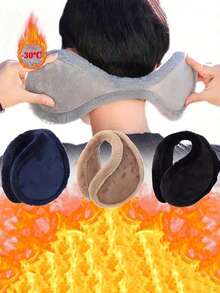 1pc New Rear-Wearing Ear Muffs, Winter Student Ear Warmers, Unisex Autumn/Winter Soft, Elastic, Warm Ear Covers, Outdoor Skiing, Running, Cycling Wind & Cold Protection Thick Earmuffs - Multicolor - View 4