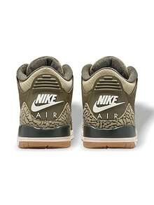 耐克 Air Jordan 3 女款(GS)运动鞋 运动轻便缓震高支撑透气网眼鞋面防滑厚底亲肤易清洁拼色日常健身跑步通勤旅行橄榄绿 DM0967-202 - 綠色 - 查看 5