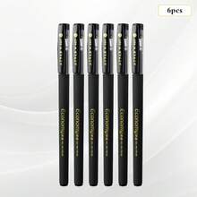 WUQIANNIAN paquete de 3/6/12 bolígrafos de firma de negocios negros, tinta negra, punta de 0.5mm, textura mate premium, tinta brillante de alta calidad, escritura suave, temporada de vuelta a clases