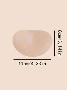 2/4 Stücke Schwarz-Aprikose Büstenhalter Polster, Länge 11 cm, Breite 8 cm, klebende BH Einsätze zum Anheben, wasserdicht für Sport, Bademode, Bikinis, Kleider