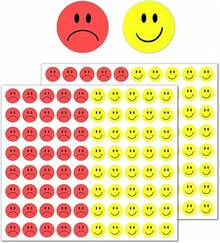 2000 Pieces - 1/2" Smiling Happy Sad Face Behavior Emotion Stickers, Red/Yellow2000 Pieces - 1/2" Smiling Happy Sad Face Behavior Emotion Stickers, Red/Yellow - 2000 miếng_ - Xem 1