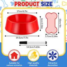 6 Set Dog Paw Plastic Bowls Dog Birthday Party Supplies Red Blue And Yellow Food Trays With Bone Cards For Table Dog Puppy Party Decorations - 18件 - 查看 4