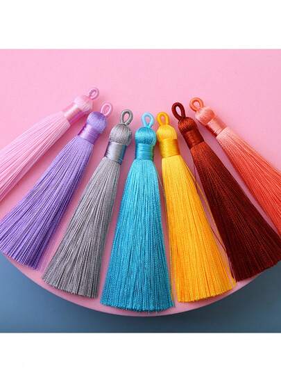 20pcs/Pack 85mm Colorful Tassel Tassels, Handmade Woven Pull Rings DIY Bag Colorful Pendant Fashionable Fashionable Pillow Clothing Tassel Accessories
