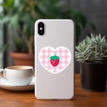 50 cái/100 cái Hình dán vẽ tay hình trái tim dễ thương, dùng để trang trí bình nước và điện thoại, hình dán trái tim tự làm, hình dán tỏ tình sáng tạo. - Nhiều màu - Xem 5