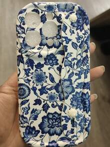 Flower 1pc Floral Printed Thick Anti-Drop Mobile Phone Protective Case With Kickstand, Compatible With Apple And Series Waterproof Shockproof Scratch Resistant - Multicolor - View 5
