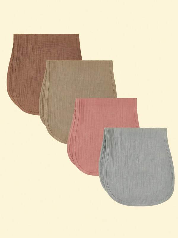 4 Packs Baby Towels, Multi-Purpose And Suitable For Both Boys And Girls, Can Be Used As Burping Cloths, Baby Nursing Covers, Bath Towels, Face Towels, And Diaper Pads For Infants.
