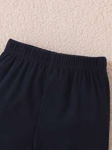 H HIBOBI 2 Pieces Baby Boy Polo Collar Outfit – Striped Jacket With Bear Patch And Matching Pants (9M-4Y) - Navy - View 9