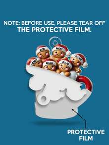 Catygift Individuelle Lebkuchen-Familien Weihnachtsornamente, personalisierte, individuell geformte Feiertags-Dekoration, Geschenk für Eltern, Sammlerstück 2025