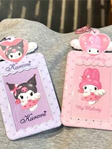 1pc Cute Heart Angel PVC Card Holder, 3 Inch Idol Star Fan Card Protector, Meal Card Storage Pendant