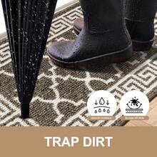 Pauwer Kitchen Mats For Floor 3 Piece Set Boho Non Slip Kitchen Rugs Washable Farmhouse Kitchen Floor Mats Thick Long Kitchen Throw Area Rug Carpet Runner For Hallway Entryway Laundry Bathroom - 咖啡 - 查看 3