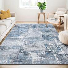 Bedding Blue Grey Large Area Rug 120 X 170 Cm 160 X 230 Cm Machine Washable Rugs For Living Room Non Slip Rug Carpet Area Rugs For Living Room Bedroom Dining Room - Blue-grey - View 10