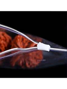 Bolsas con cierre de cremallera reutilizables y transparentes - Bolsas de almacenamiento de plástico portátiles para joyas, cosméticos, artículos de oficina y artículos pequeños, superficie pulida, forma rectangular, cierre con cremallera, almacenamiento de joyas, rollos de joyas - Multicolor - Ver 8