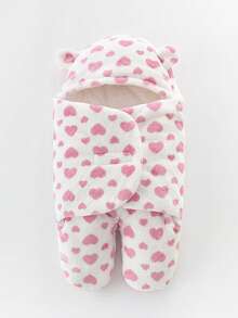 1件装婴儿睡袋，法兰绒婴儿睡袋，加厚分腿防踢毯，新生儿襁褓，秋冬季