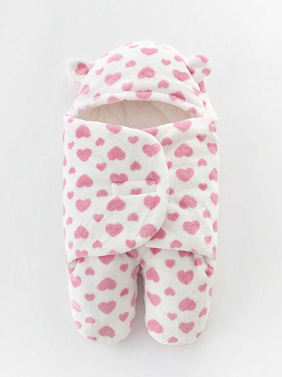 1件装婴儿睡袋，法兰绒婴儿睡袋，加厚分腿防踢毯，新生儿襁褓，秋冬季