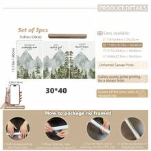 3 Stücke christliche Kinderzimmer Dekoartikel Baby Bibelvers Wandkunst Aquarellprint Bibelvers Muster Natur-Themen Wandkunst Wald Kinderzimmer Dekoration Vintage-Stil Heimdekoration gerahmte Wandkunst Wohnzimmer Dekoration Raumdekoration Heimdekoration