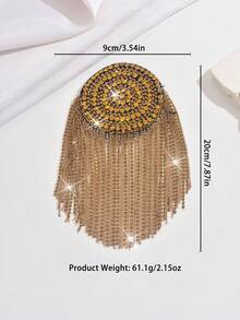 1pc Fashionable Silvery Women's Shoulder Patch Brooch, Multifunctional, Exquisite, Elegant, And Unique Personalized Luxury Men's Epaulette Accessories, Suitable For Daily Business Commuting