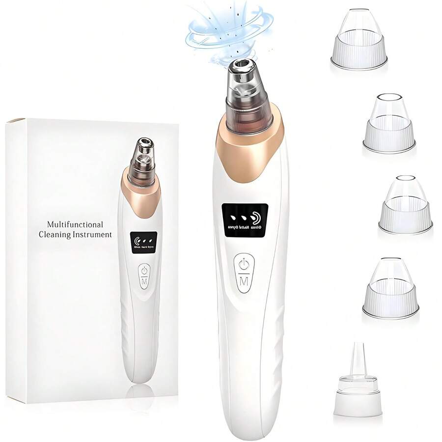 Blackhead Pore Removal Vacuum, Facial Pore Cleanser - 5 Suctions, 5 Probes, USB Rechargeable Blackhead Vacuum Kit, Acne Removal Tool For Adults. Suitable For Bathrooms. Bedchamber. Holiday Gifts For Female Friends And Female Classmates In Places Such As Travel - 皮膚清潔儀 - 查看 1