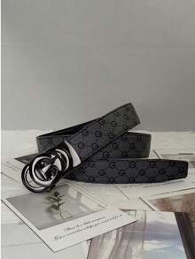 1 Stück Herren Mode Lässig Business vielseitiger Gürtel mit Buchstaben Design, ideal für Feiertage, Valentinstag Essentials, geeignet für Familie, Geschenke, Urlaub und Feste, tolles Urlaubsgeschenk