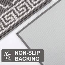 Pauwer Kitchen Mats For Floor 3 Piece Set Boho Non Slip Kitchen Rugs Washable Farmhouse Kitchen Floor Mats Thick Long Kitchen Throw Area Rug Carpet Runner For Hallway Entryway Laundry Bathroom - 灰色 - 查看 6
