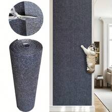 Self‑Adhesive Cat Scratch Pad – Multi‑Function Durable Cat Scratching Board, Interactive Pet Cat Climbing Pad, Wear‑Resistant Polyester DIY Home Decoration, Christmas Gift, Anti‑Scratch Wall And Furniture Sticker, Cat Scratch Protection Pad For Home Use - 深灰色 - 查看 1