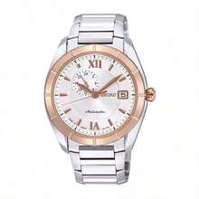 Seiko Automatic Mechanical Men's Wristwatch, White Dial, Stainless Steel Strap, 100M Water Resistant, Business Style SSA012J1 - White - View 1