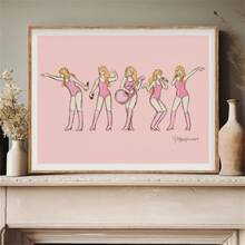 1 Stück Taylor inspirierter Kunstdruck, Taylor Wandkunst, Rosa Zimmer Wandkunst, Poster für Mädchenzimmer, verspielter Kinderdruck, Mädchenzimmer Wandkunst, Wanddekoration, moderne minimalistische Stil Poster, Wohnzimmer und Zimmer Dekoration, Badezimmer Dekoration, ideales Geschenk, ohne Rahmen