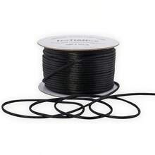 2mm Black Satin Rattail Cord String For Jewelry Making Bracelet Necklaces Beading Thread Macrame Chinese Knot Craft 50Meters