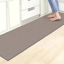Kitchen Mats For Floor,Kitchen Rug, Nonskid, Washable,Absorbent Kitchen Runner Rug For In Front Of Sink,Entryway,Rubber Backing Indoor Door Mat,Farmhouse Style Standing Mat,17.3"X28",Grey - 灰色 - 查看 1