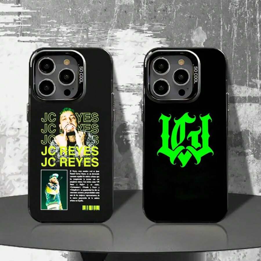 Funda para teléfono Jc Reyes JC REYES Tour 2025 para 17,16,15,14,13,12,11,Pro,Max,Plus,E, cubierta negra mate a prueba de golpes - z7 - Ver 1