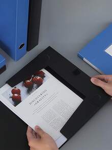 1pc Thick Foldable File Box, Large Capacity Document Storage Box, Office Supplies - Multicolor - View 5