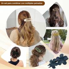 pinza para el cabello  6 Piezas Pinzas para Cabello - Broches para Cabello de Mujer, Mate Antideslizante Multiestilo, Accesorios para Cabello Mujer para Todos Los Peinados (Neutros) - Neutrales - Ver 3