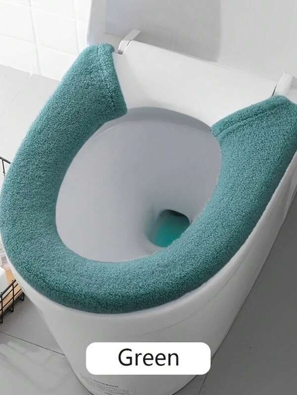 Alfombrilla de asiento de inodoro suave y hermosa, acolchada, cubierta de asiento de inodoro para baño, alfombrilla de asiento de inodoro universal lavable, suave y cálida, alfombrilla de asiento de inodoro y accesorios