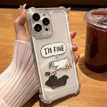 Funda a prueba de golpes y anti caídas con estampado de pato elegante y moderno, hecha de material TPU - color transparente para hombres y mujeres y Apple XR/X/XS/XS Max|11/11 Pro/11 Pro Máx|12/12 Pro/12 Pro Máx| 13/13 Pro/13 Pro Max.| 14/14 Pro/14 Plus/14 Pro Máx.| 15/15 Pro Max/15 Pro/15 Plus| 16/16 Pro/16 Pro Max/16 Plus|Compatible con  17/17 Pro/17 Pro Max/17 Air, duradero, resistente a las manchas y a las huellas dactilares, es el regalo de cumpleaños perfecto para novias, novios, esposos, esposas, amigos o para uno mismo. - Transparente 380 - Ver 3