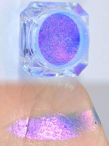 4pcs Nail Glitter Set, Designed For Women's Pride Month And Music Festivals, Super Strong Multi-Color Holographic Mermaid Aurora Nail Glitter - Multicolor - View 4