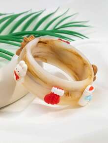 1 件欧美风格树脂圣诞手链，适合节日派对佩戴 - 均碼 - 查看 5