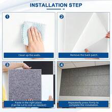 12x Acoustic Wall Panel Tiles Studio Sound Proofing Insulation Self Adhesive Pad - Light Grey - View 4