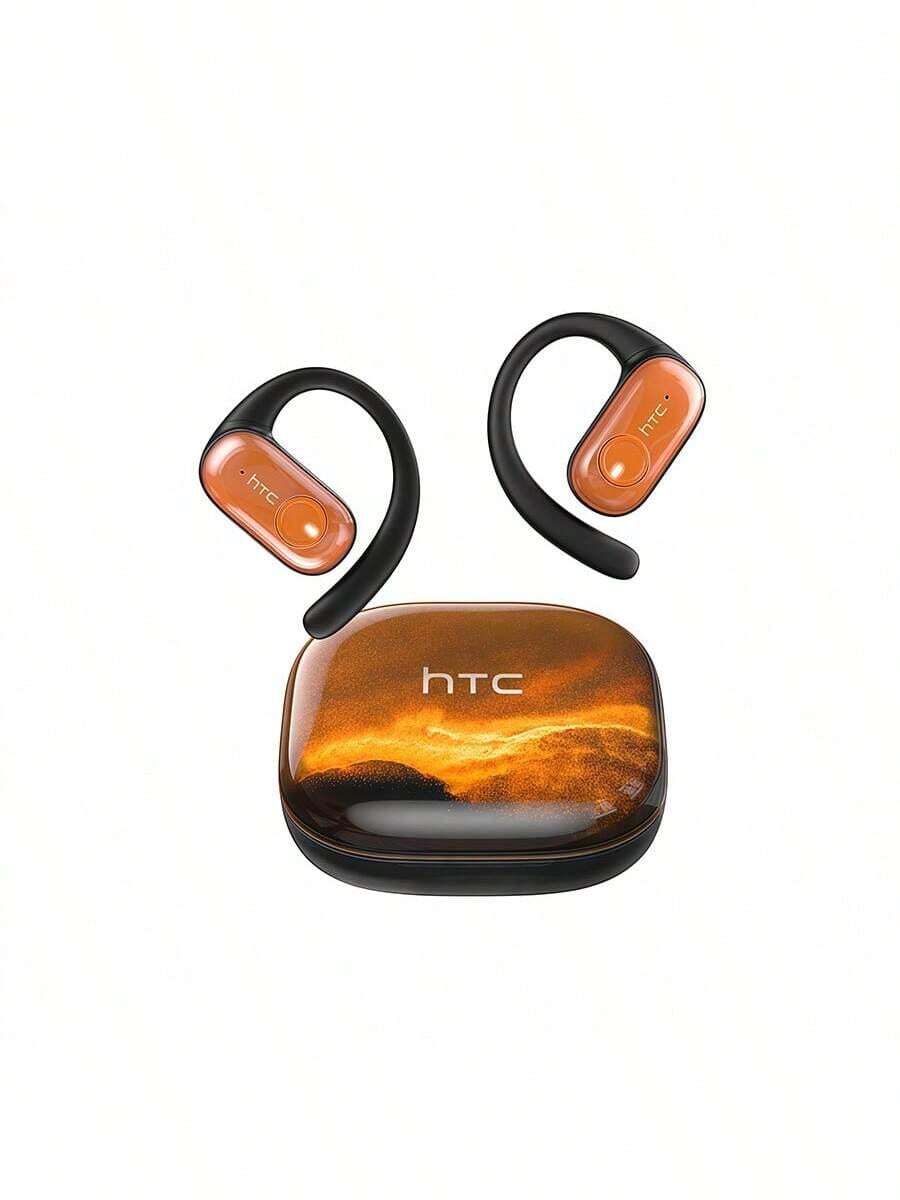 HTC NE10 Bluetooth Headset With Directional Sound Technology, Clear Stereo Surround Sound, Quicksand Light Effect, Lightweight Soft Silicone Material, Optimized For Business Commuting, Orange - Orange - View 1