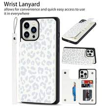 For  13 Pro Max Case With Card Holder, 13 Pro Max Wallet Case For Women Men, Stand And Strap,Leather Protective Phone Case Cover- Black Gray{"Color_name":"M-Gray"} - 多色13 - 查看 8